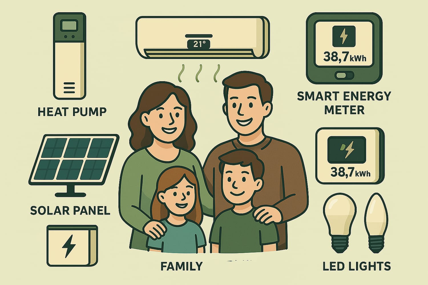 Smart home energy-efficient appliances